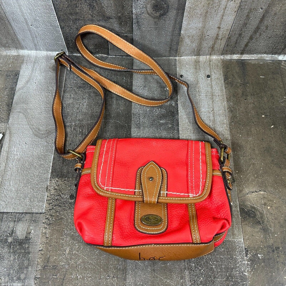 BOC Born Concept Crossbody Bag Tooled Red Western Shoulder Purse Handbag